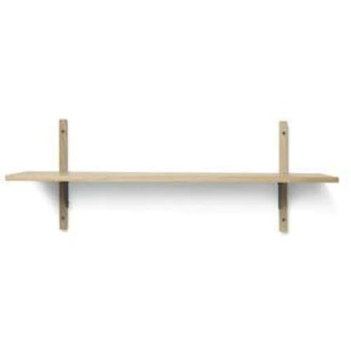 Ferm Living Sector Shelf Natural Oak/Black Brass, 87cm on sale