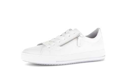 Gabor Damen Low-Top Sneaker, Frauen Halbschuhe,Leichte Mehrweite (G),Sportschuhe,Freizeitschuhe,Turnschuhe,Weiss (Multic.),40 im Sale