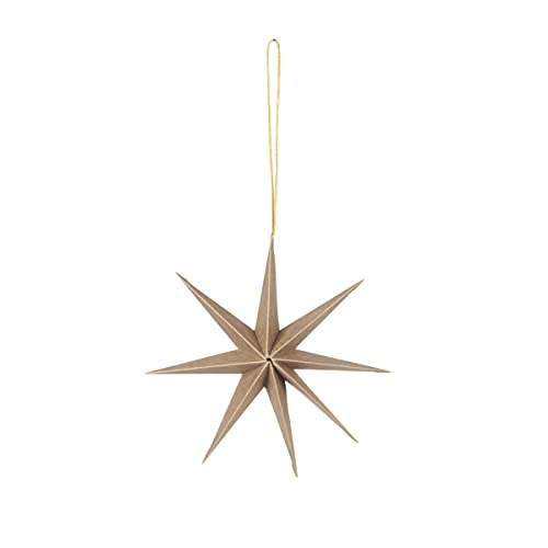 Broste Copenhagen Star Papierhänger Natural Brown 15 cm (1 Stück) 70080395 im Sale