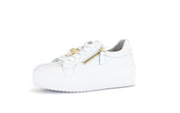 Thumbnail for Gabor Damen Low-Top Sneaker, Frauen Halbschuhe,Wechselfußbett,Best Fitting,straßenschuhe,Strassenschuhe,Sportschuhe,Weiss (Gold),41 im Sale