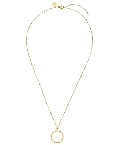 Purelei Karma Kette Damen (Gold) – Halskette Damen aus langlebigem Edelstahl – Wasserfeste Kette mit Anhänger – 50-55 cm Länge verstellbar – Halskette für deinen individuellen Look im Sale