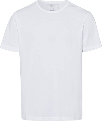 BRAX Herren Style Tony Blue Planet nachhaltiges Baumwolle T-Shirt, White, im Sale
