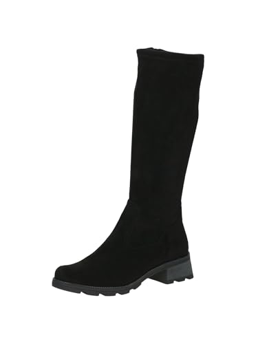 CAPRICE Damen Stiefel mit Absatz Kniehoch Vegan, Schwarz (Black Stretch), 38.5 EU im Sale