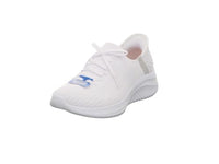 Thumbnail for Skechers Women's Brilliant Path Ultra Flex 3.0 BRILLIANT Path, White Knitted Light Grey Trim, EU on Sale