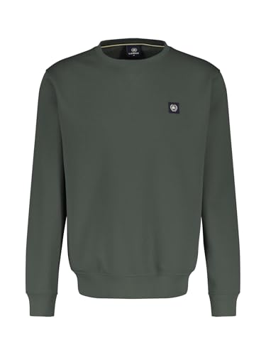 LERROS Herren Basic Sweatshirt mit Rundhals Chilled Olive im Sale