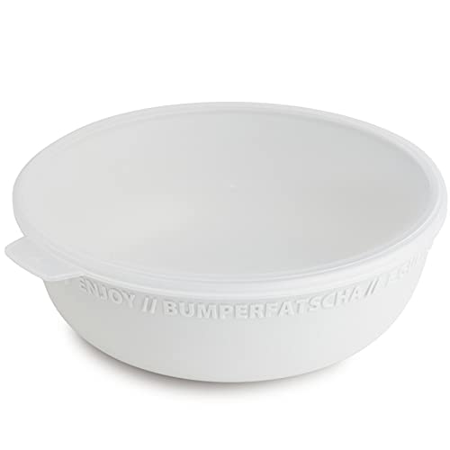 Rotho Tresa bowl 0.35l with lid, food-safe plastic (PP) BPA-free, white/transparent, 0.35l (14.2 x 13.2 x 5.5 cm) on sale