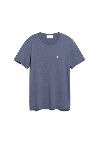 ARMEDANGELS Herren T-Shirt aus Tencel™ Lyocell Mix JAAMES Classic Regular Fit Used Navy im Sale