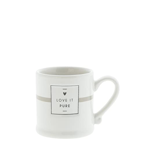 Espressotasse LOVE IT PURE Keramiktasse weiss schwarz Keramikgeschirr BC Espresso Küche gedeckter Tisch im Sale