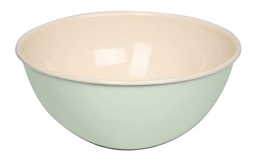 Riess, 0464-006, Obst- und Salatschüssel 22, CLASSIC - BUNT/PASTELL, Farbe Nilgrün, Durchmesser 22 cm, Höhe 10.5 cm, Inhalt 2.50 Liter, Emaille im Sale