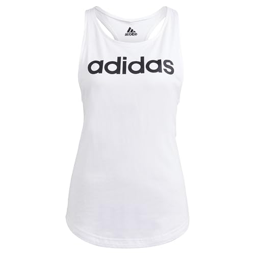 adidas Damen Essentials Loose Logo Tank Top, Black / White, im Sale