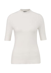 Thumbnail for comma fine knit sweater with stand-up collar white 46 on sale