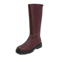 Thumbnail for VITAFORM Stiefel Damen Flach - Feinstes Hirschleder aus Italien - Leicht und Anschmiegsam - Perfekter Schuh für Herbst und Winter beere/lila 40 im Sale