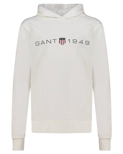 GANT Damen REG Printed Graphic Hoodie Kapuzenpullover, Eggshell, 42 im Sale