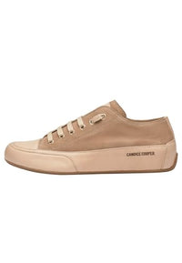 Thumbnail for Candice Cooper Rock S-Sneakers aus Veloursleder und Leder in Vintage-Optik, Hellbraun 39 im Sale