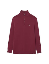 Thumbnail for GANT Herren Casual Cotton Half Zip Pullover, Wine RED, im Sale