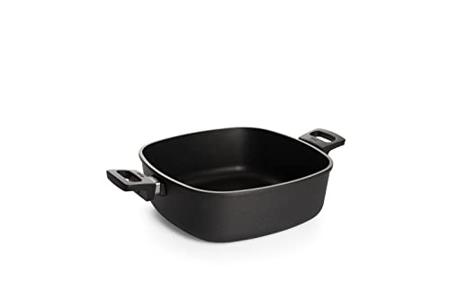 Woll Nowo Titanium Guss-Kasserolle viereckig - Induktiv -, 28 x 28 cm, 10 cm hoch, 6.0 Liter, mit 2 Seitengriffen - Geeignet für alle Herdarten, Aluminium, backofenfest, schwarz im Sale