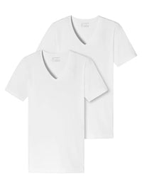 Thumbnail for Schiesser Herren 2 Pack Unterhemd V-ausschnitt Mit Arm - 95/5 Organic Unterwäsche, Weiss_173982, EU im Sale
