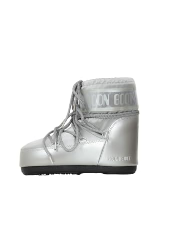 Moon Boot Icon Low Glance Silver Damen Schneestiefel, grau, 37 EU im Sale