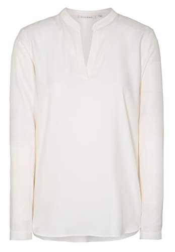 ETERNA Modern Fit Bluse Langarm Stehkragen Reine Viskose weiß im Sale