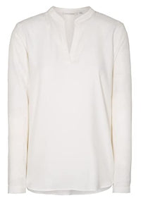 Thumbnail for ETERNA Modern Fit Bluse Langarm Stehkragen Reine Viskose weiß im Sale
