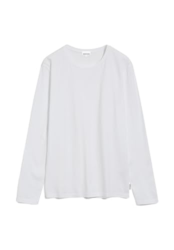 ARMEDANGELS Herren Longsleeve aus Bio-Baumwolle JAAMES Longsleeve Regular Fit White im Sale