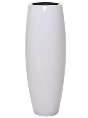 VIVANNO Planter Floor Vase Fiberglass Magnum White High Gloss - 80x23 on Sale