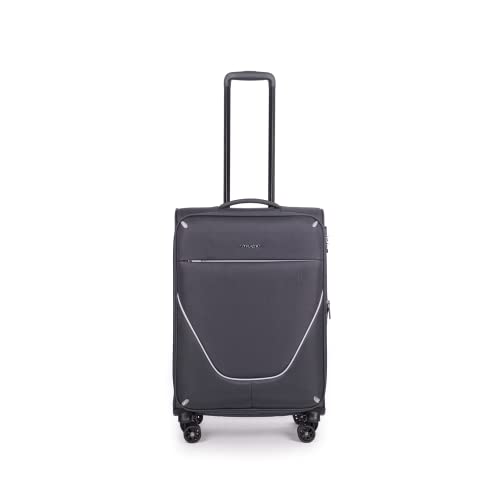 Stratic Strong Koffer Weichschale Reisekoffer Trolley Rollkoffer Handgepäck, TSA Kofferschloss, 4 Rollen, Erweiterbar, im Sale