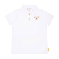 Thumbnail for Steiff Jungen Poloshirt Kurzarm Polohemd, Bright White, 122 EU im Sale