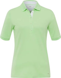 Thumbnail for BRAX Damen Style Cleo Finest Pique Stretch Polohemd, Frozen Apple, 36 im Sale
