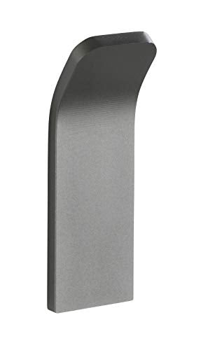 WENKO Uno Montella wall hook, made of rust-proof aluminum, for towels and clothes, 3 x 8.8 x 2.1 cm, anthracite on sale
