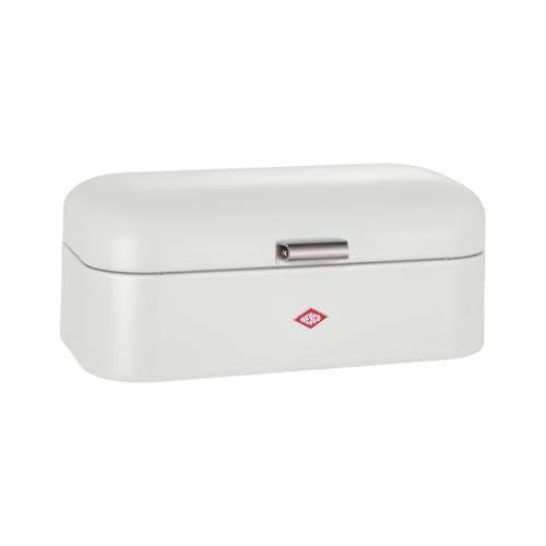 Wesco Grandy bread bin in sand matt, powder-coated sheet steel, ventilation holes and sturdy handle on sale