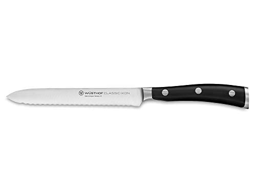 WÜSTHOF Classic Ikon Aufschnittmesser 14 cm, Schwarz im Sale