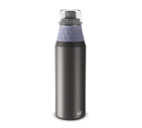 alfi ENDLESS BOTTLE 900ml, caviar black, lightweight stainless steel bottle, absolutely leak-proof with screw cap, for carbonated drinks, no fingerprints, dishwasher-safe, BPA-free on sale