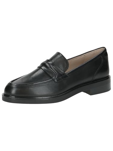 CAPRICE women's leather block heel slippers, black (Black Nappa), 39 EU on sale