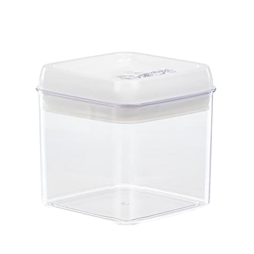 Invero Set mit 3 kleinen 1,1 l Frischhaltedosen – Küchen-Speisekammer-Organisation, stapelbare Behälter mit luftdichtem, einfachem Clip-Deckelverschluss für Mehl, Reis, Müsli, Nudeln, Nüsse und mehr im Sale