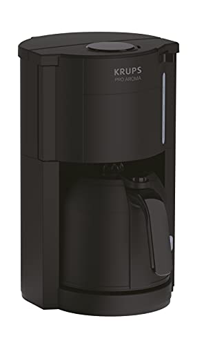 Krups Pro Aroma KM303810| Filterkaffeemaschine 1 Liter Fassungsvermögen | mit Thermokanne | 800 Watt | für 10-15 Tassen Kaffee | schwarz im Sale