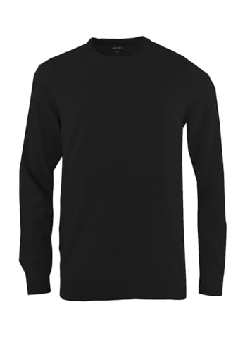 Marvelis Pullover Langarm Rundhals aus Merino Wolle schwarz im Sale