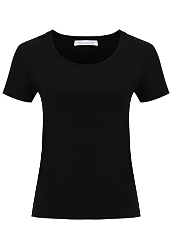Tamaris Women's Slim T-Shirt with Deep Neckline ALBA Blue on Sale