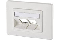 Thumbnail for Metz Connect 130B20D21002KE Netzwerkdose Unterputz Einsatz mit Zentralplatte und Rahmen Unbestueckt im Sale