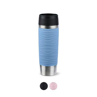 Thumbnail for Emsa Travel Mug Wave Thermobecher 500 ml, Isolierbecher auslaufsicher, Edelstahl, 6h heiß und 12h kalt, 100% dicht, spülmaschinenfest, Kaffeebecher to go, 360°-Trinköffnung, schwarz, N20225 im Sale