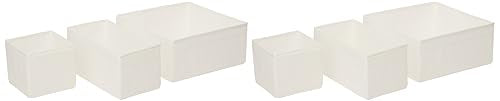 IKEA SKUBB box, set of 6, white on sale