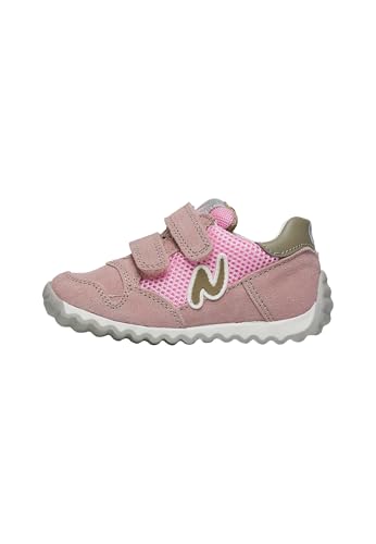 Naturino Sneaker aus Leder und Stoff, Rosa-Himmelblau 29 im Sale