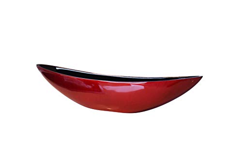 VIVANNO decorative bowl plant bowl exclusive Alexa red black high gloss 15 x 65 x 13 cm on sale
