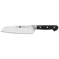 Thumbnail for ZWILLING Pro Santoku knife, 18 cm, special stainless steel, razor edge finish, 3-rivet plastic handle, black on sale