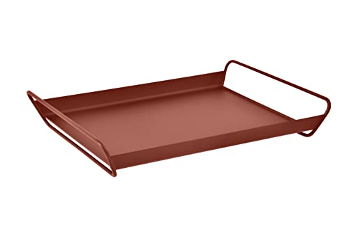 Tablett Alto Les Basics Ockerrot Metallblech Maße: 53 x 38,5 cm, Gewicht: 2 kg, 317020 im Sale