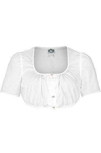Hammerschmid women's dirndl blouse with mother-of-pearl buttons, white, WHITE, 38 on sale