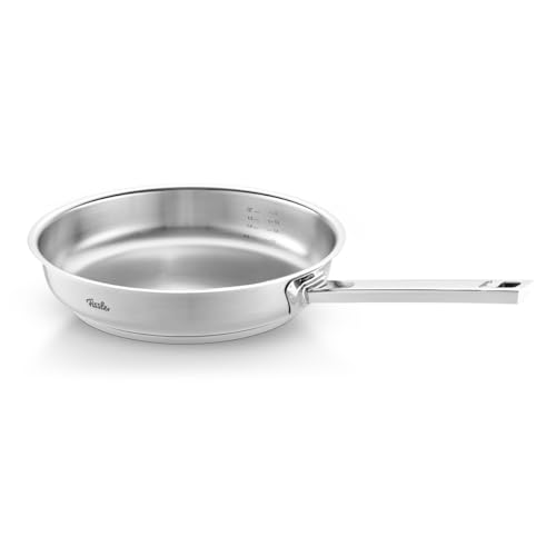 Fissler Original-Profi Collection / Stainless steel pan (Ø 24 cm) uncoated frying pan with internal scale - Induction, Silver on sale