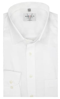 Thumbnail for Marvelis Shirt, Modern Fit, Extra Long 69-inch Sleeve, Non-Iron, Wrinkle-Free, 100% Cotton, New Kent Collar (44, White) on Sale