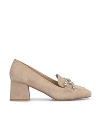 Thumbnail for Alma en Pena. Women's leather block heel., Grey-brown, EU on sale