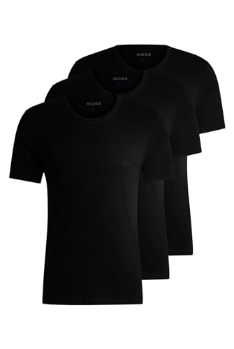 BOSS Men's Rn 3p Co T-Shirt, -999 Black/White/Grey, EU on sale